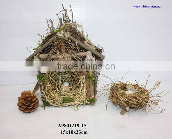 natural grass birdhouse