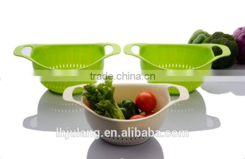 Useful plastic Fruit/Vegetable basket with strainer function/Plastic dropping fruit basket