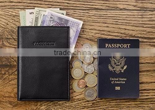 anti thief New arrival logo custom faux leather cheap passport holder