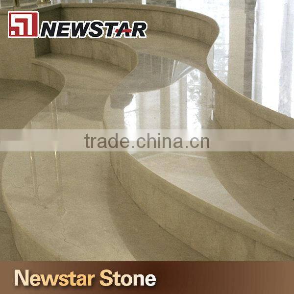 Polished indoor marche d'escalier en marbre