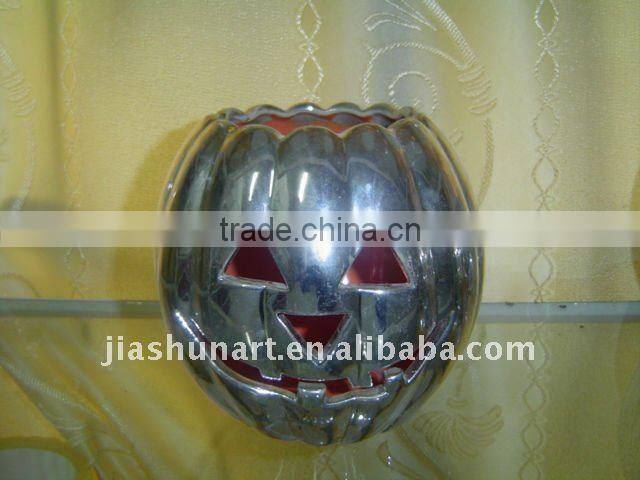 Electroplating pumpkin candle stick
