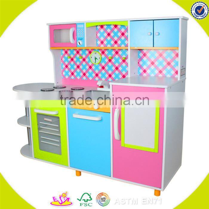 wholesale kids wooden miniature toy kitchen play set W10C114