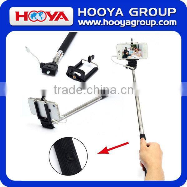 2015 New Version Free Charging Monopod Selfie Stick Wired Cable Control Selfie Stick Selfie Handheld Stick Monopod