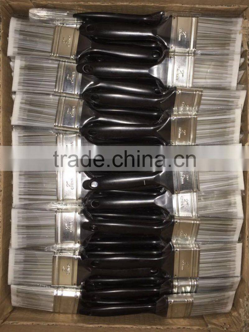 2'' inch PET painting brushes with black plastic handle paint brush