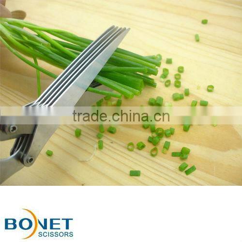 S97013B FDA certificated 7-1/2" Herb 5 blade kitchen scissors