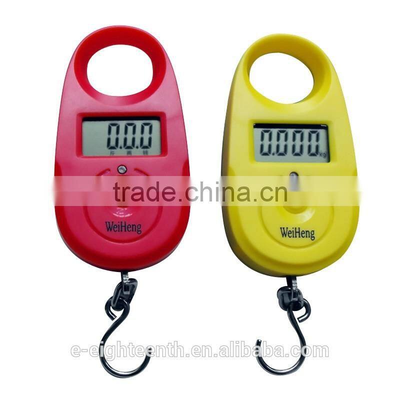 2016 new arrival hot sale 25Kg/5g Mini Digital Hanging Hook Luggage Scale
