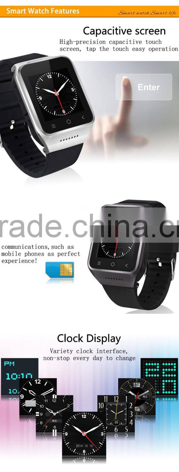 2017 new S8 smart watch Android 4.4 system Bluetooth 3G watch MP3 touch screen smart watch for Android for iphone