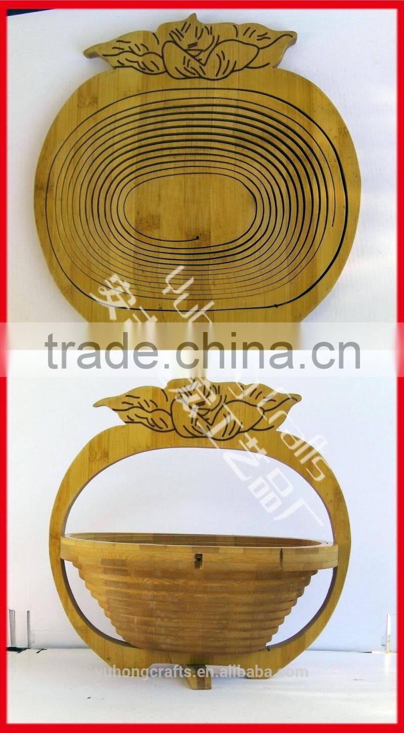 low price storage basket in bamboo