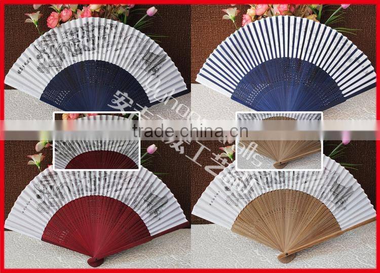 New design fabric foldable fan for advertising