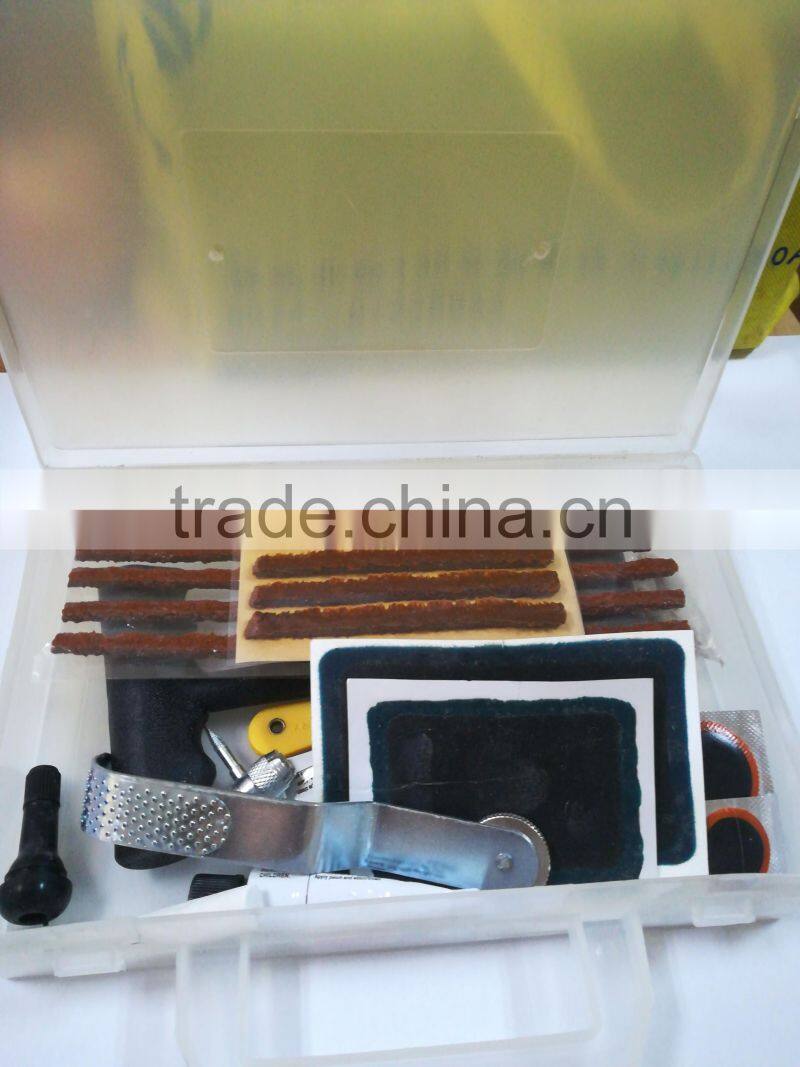 Wheel Tire Puncture Repair Kit Reamer Tool And Type/Tube Patches