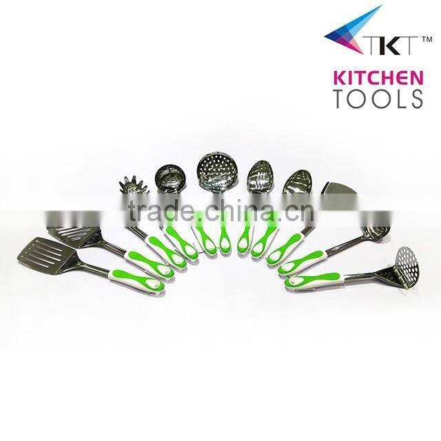 Stainless steel kitchen utensils ,PP+TPR handle Stainless steel kitchen utensils ,kitchen utensil set