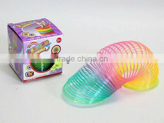 spring toy bouncing with light