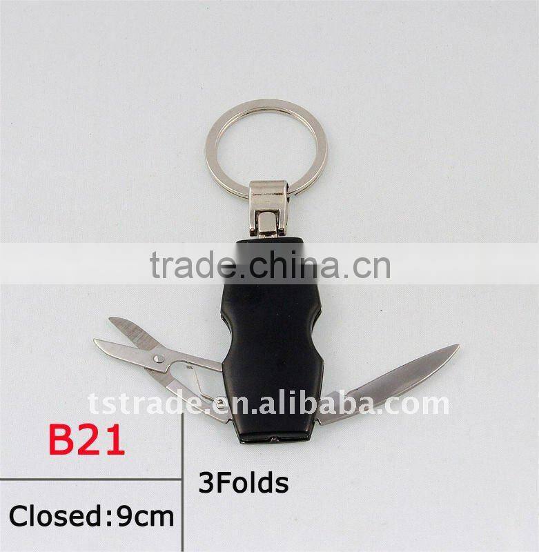 2014 Small mini pocket bottle opener keychain knife B21