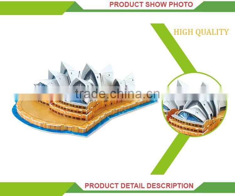 Funny intelligence set famous building blocks 3d puzzle diy toy