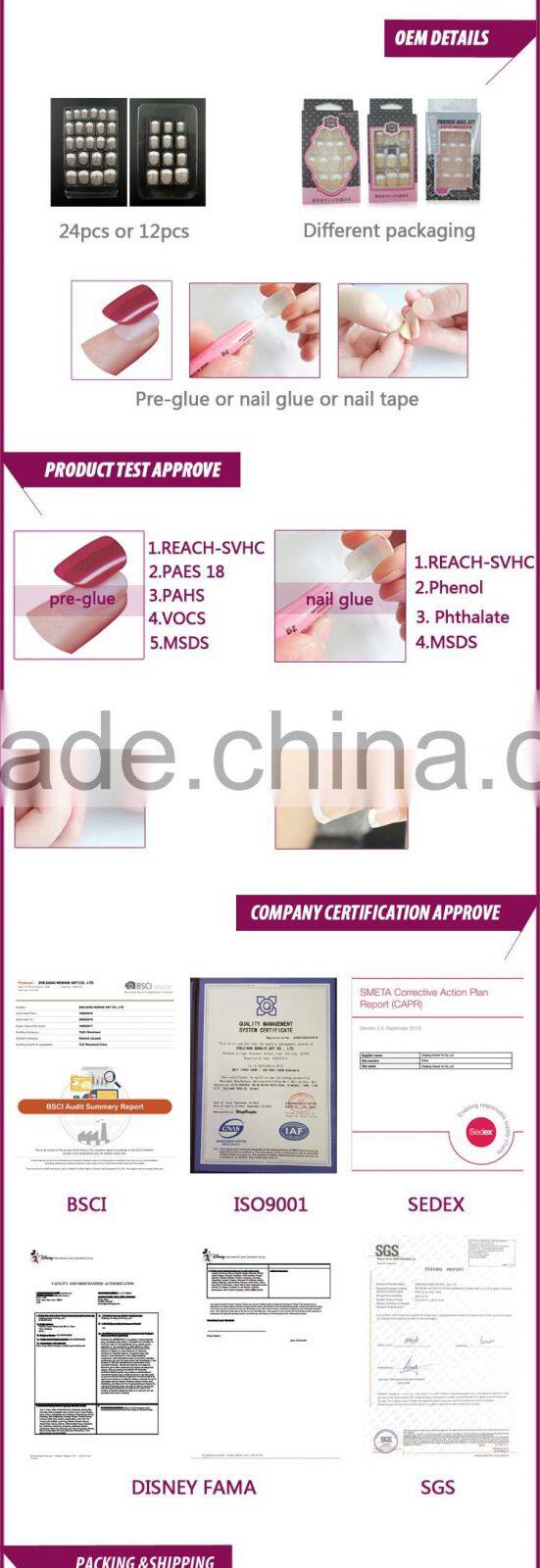 New air French Natural Color Artificial Nail Tips Full Cover Tip