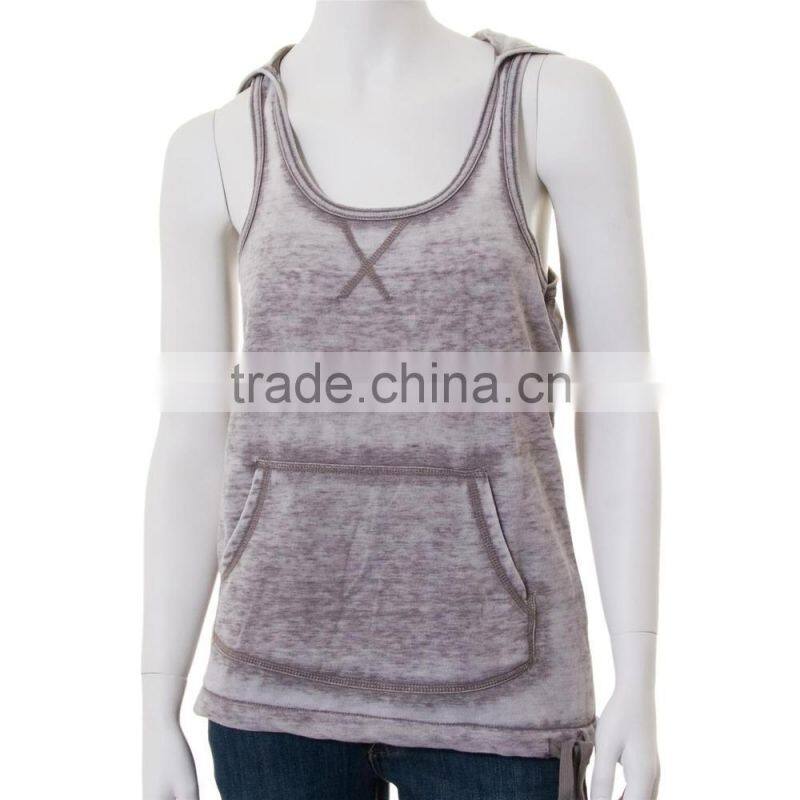 Custom girls gym sleeveless hoodie