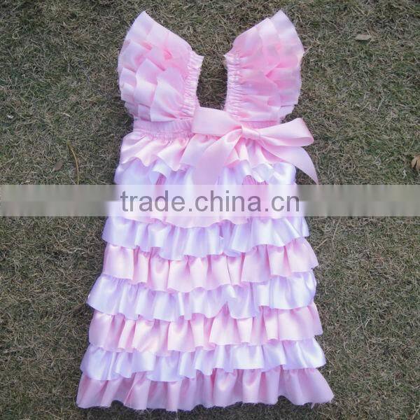 Hot Sale ! Model Girls' Dresses Green Satin Petti Dress Flower Girls' Dresses