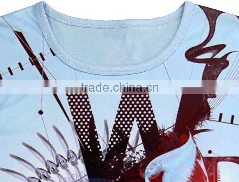 heat transfer 3d printing promotion o neck men t shirt