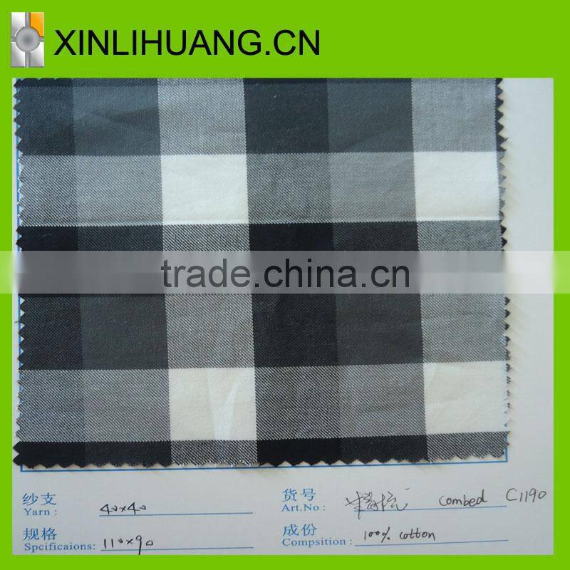Combed Cotton Yarn Dyed Check Fabric