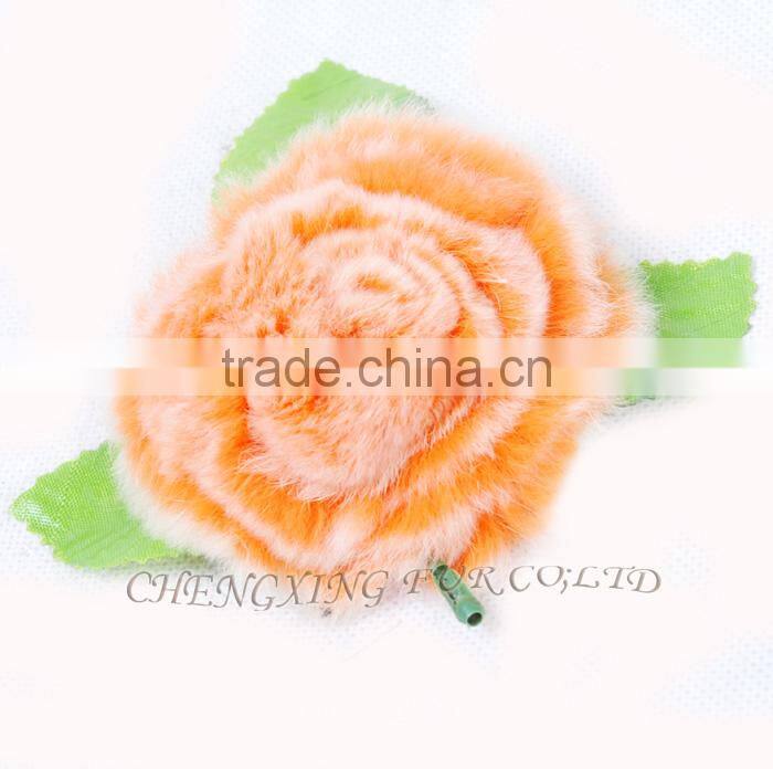 CX-A-33A Wholesale Genuine Rex Rabbit Fur Fashion Brooch