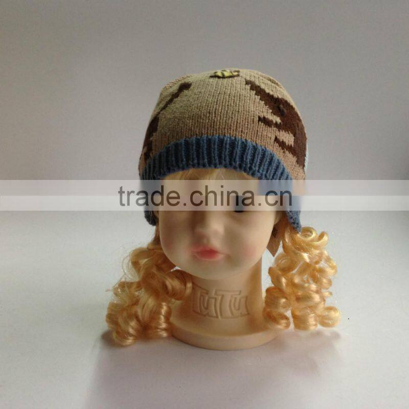 new acrylic lovely knitted baby hats factory