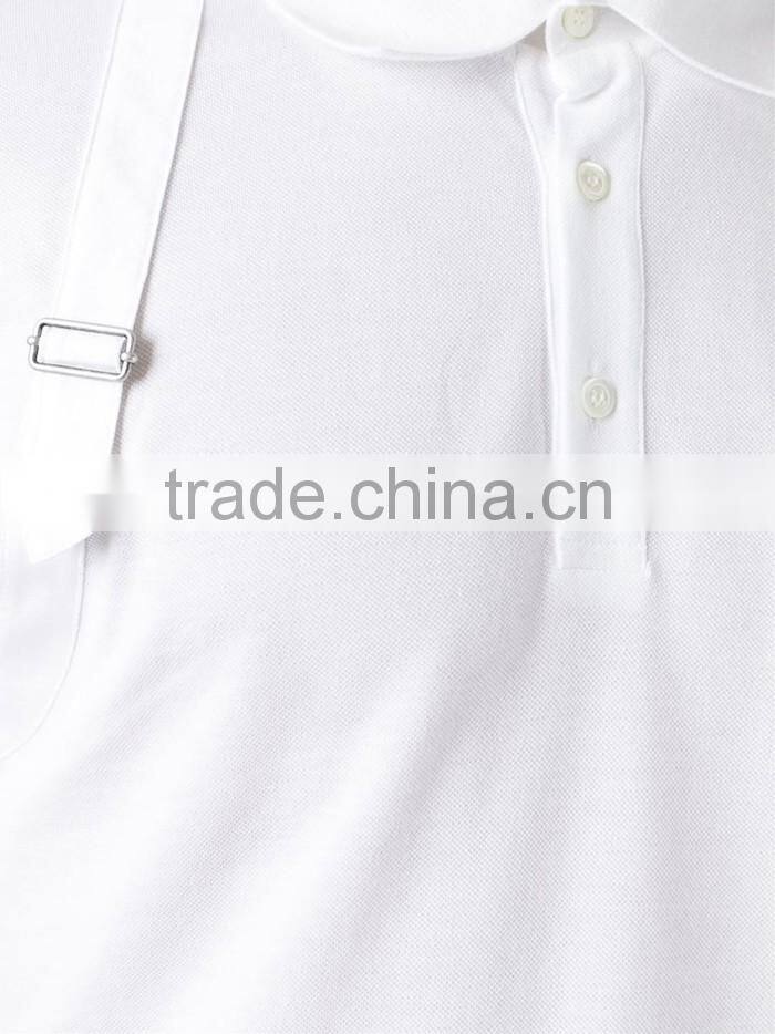 Custom men white harness brand polo shirt