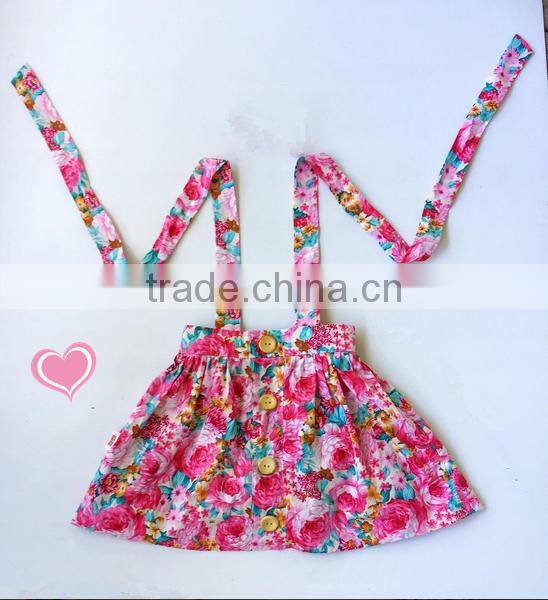 New Design Baby Girl Dress Flower Printed Kids Summer Wholesale Children's Clothing