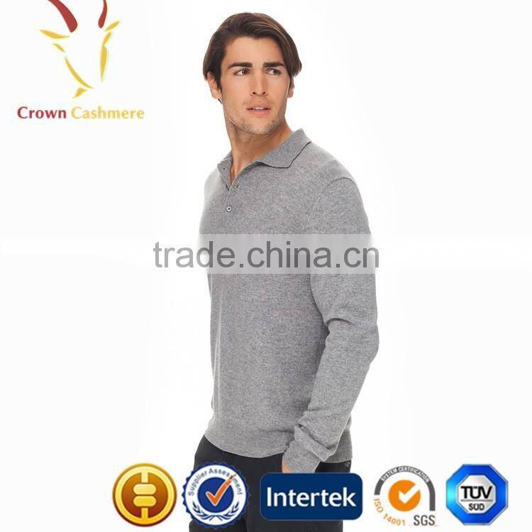 Anti-shrink Polo 100 Cashmere Sweaters for Men
