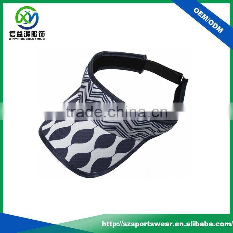 New Design Ladies Sport Visor , Sublimation Color Fashion Golf Visor