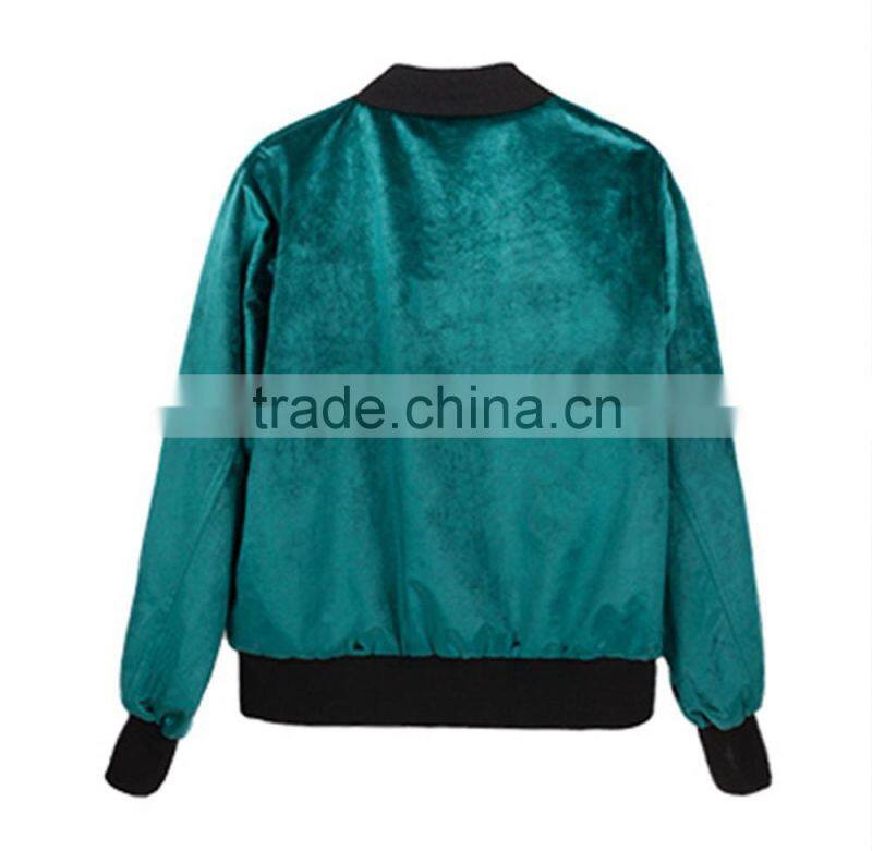 China Wholesale Custom Fleece Jacket Embroidered Jacket Bomber Jacket