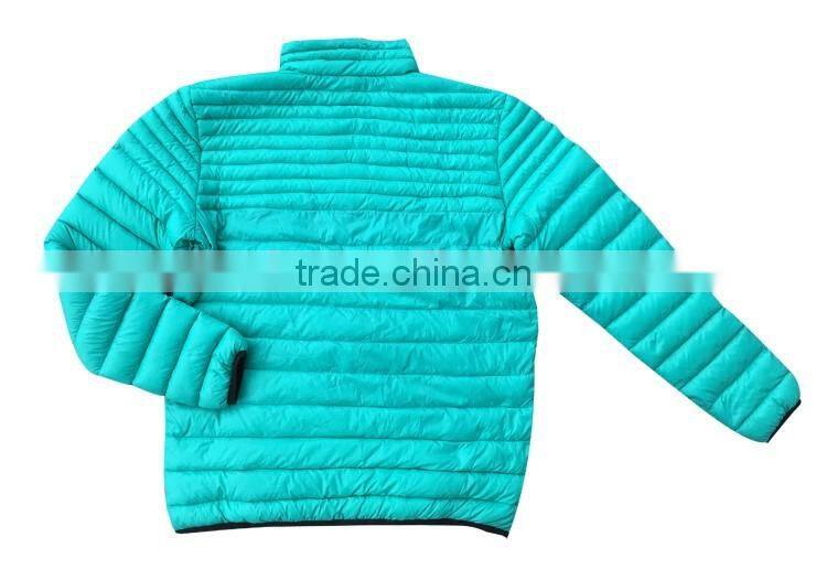 Light weight cheap puffer down feather jacket for men