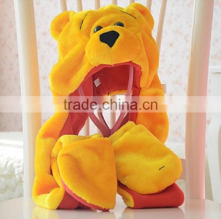 newest style customized soft plush animal hat for winter