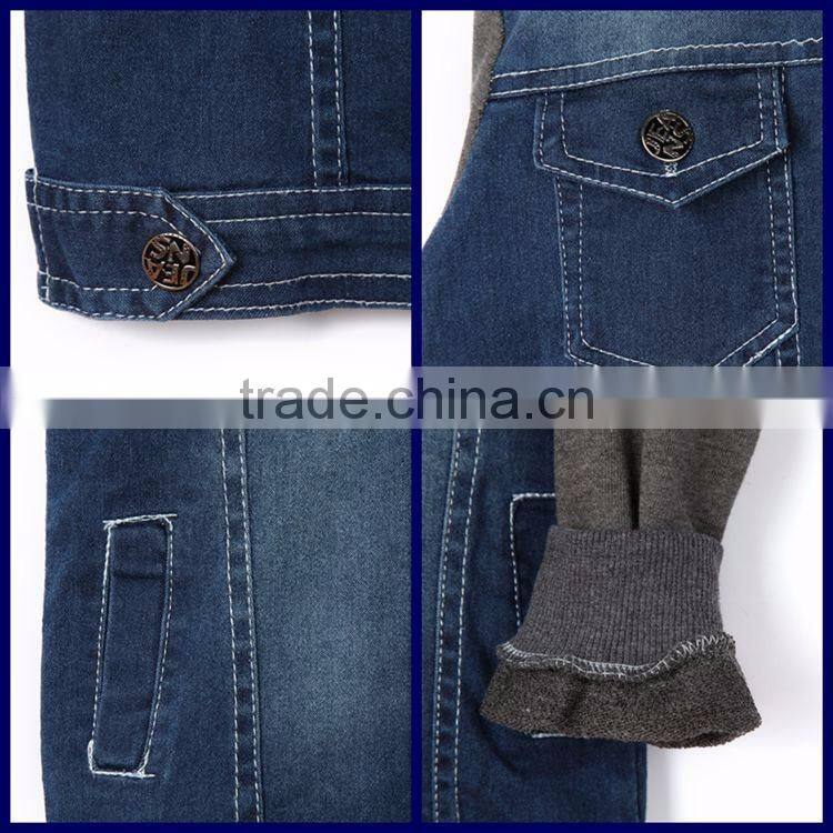 embroidery patch bomber fancy denim children winter jeans jacket