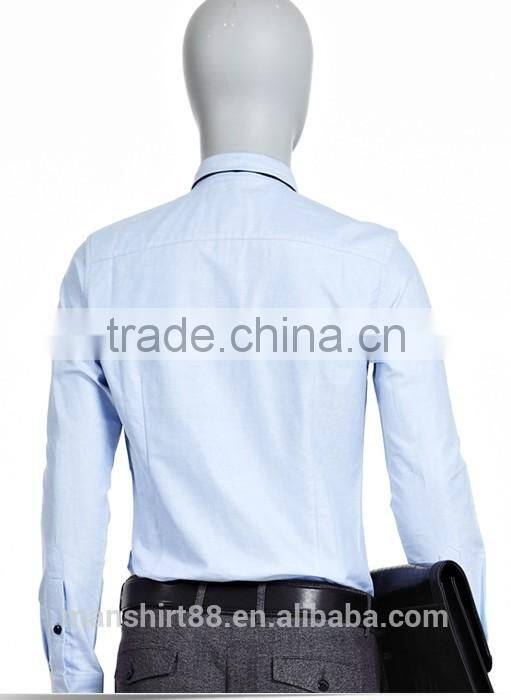 contrast color non-iron washed oxford tuxedo shirt