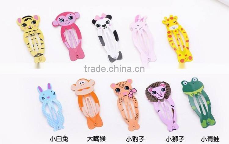 DIY Kids Hair Clips For Girls Animal Pattern Snap Barrette M7043006