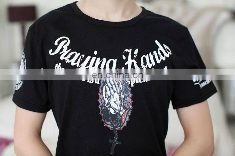 Peijiaxin Latest Design Casual Style Plain Mens Suit Printed Custom Fabric Tshirt