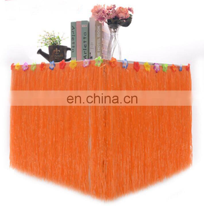 Hawaiian Table Skirt Luau Hibiscus Table Hula Skirt