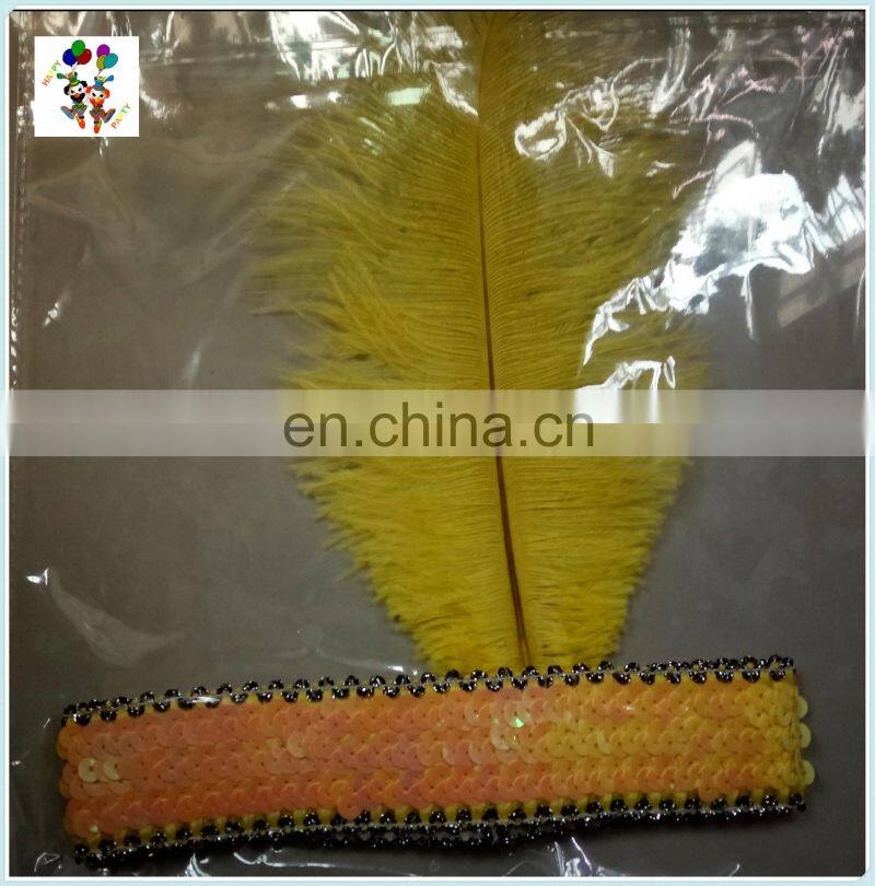 Cheap Party Fancy Dress Elastic Native Indian Feather Headbands HPC-0738