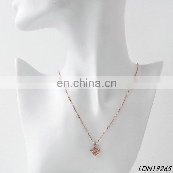 Gold Fox Pendant Necklace with real rose gold plating