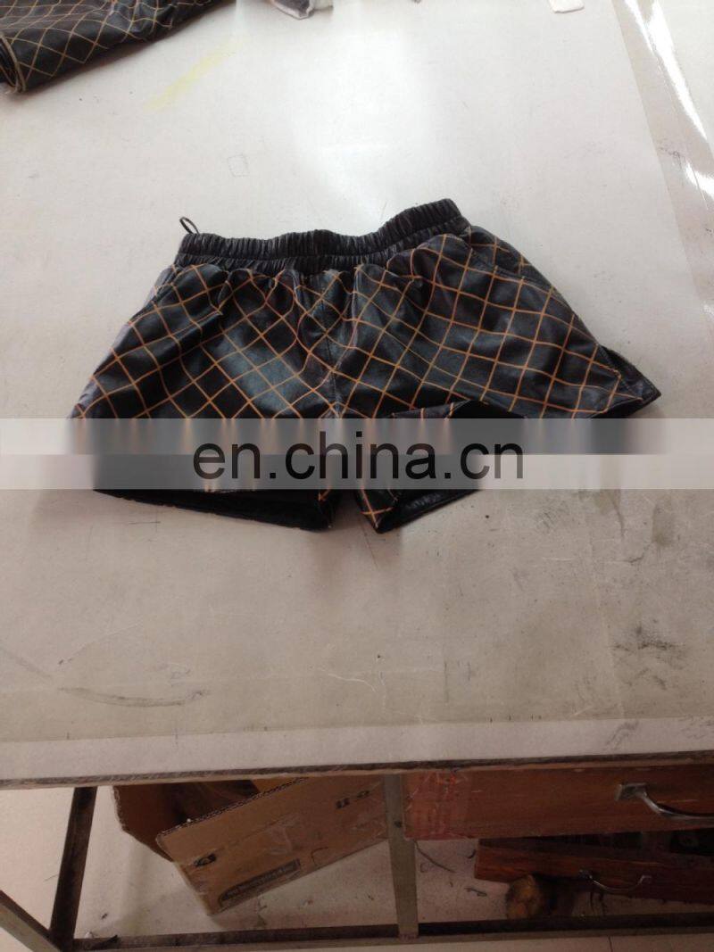 2015 new style ladies sheep leather short pants