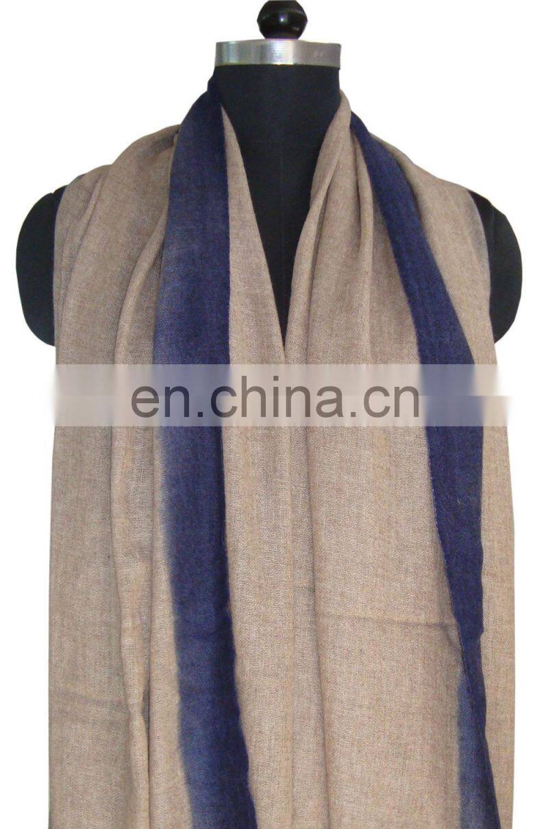 Gauze Pashmina wool shawl with Ombre dye