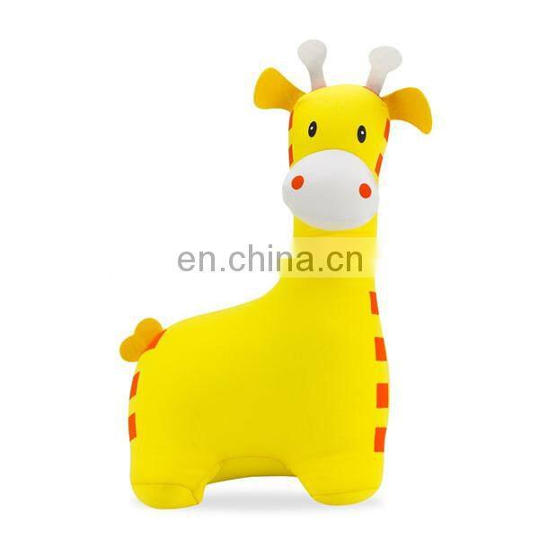 Microbeads Spandex Reversible U Shape Neck Pillow Case Fashion Cartoon Soft Plush Pink Dog Toy 2 in 1 Travel Neck Rest Pillow