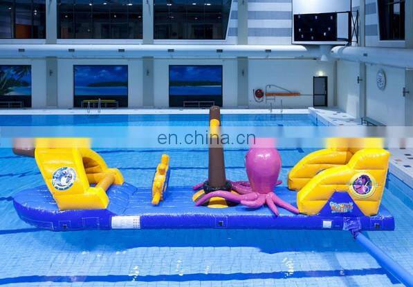 Fishy Bounce Pool Aqua Run , Inflatable Floating Water Run