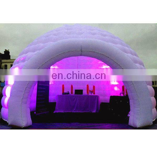 inflatable Igloo in pink led lights for wedding decorations
