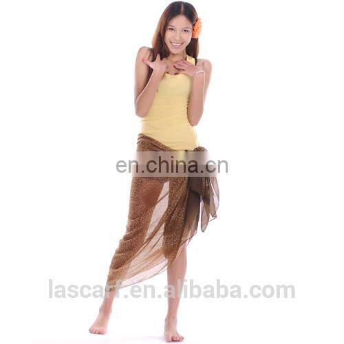 100%polyester silk screen printed sarong