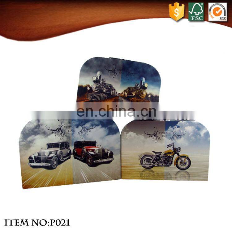 Cardboard Storage Suitcase with Distinct Pattern