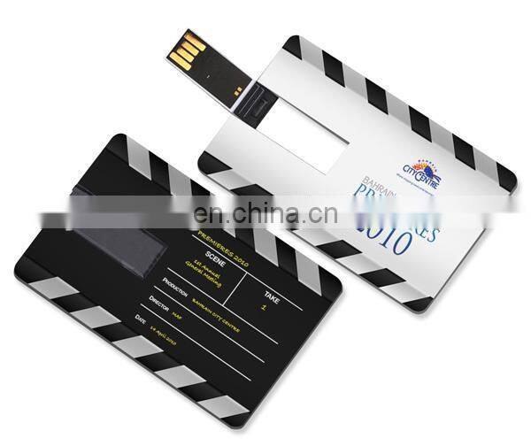 New plastic portable business card usb flash drive with custom printing
