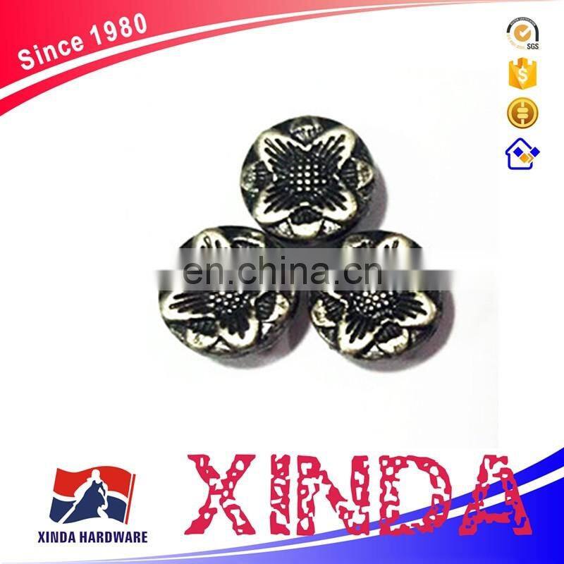Flower shape metal rivets, metal rivets for clothes