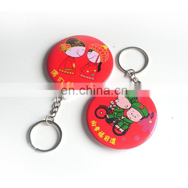 Hot selling Christmas Decoration New design custom Logo mini mirror keychain