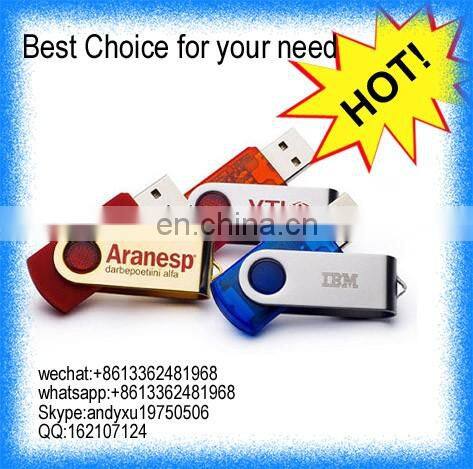 Wholesale 2.0/3.0 2GB/4GB/8GB swivel USB Flash Drive Pen drive Free Sample
